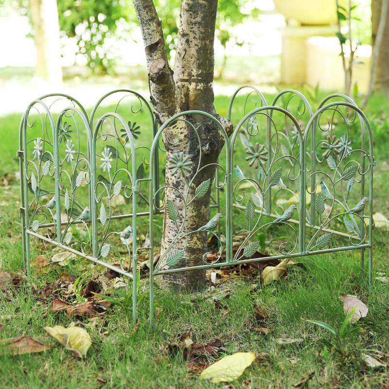 美式乡村铁艺花园栅栏花架庭院园艺爬藤架子室外花坛隔断围栏支