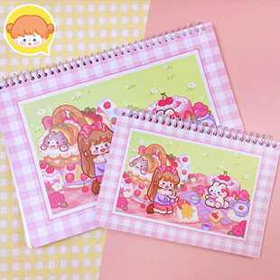 手账菱形本调调新品好看的账本儿超本子型女生行的离做便宜离型纸