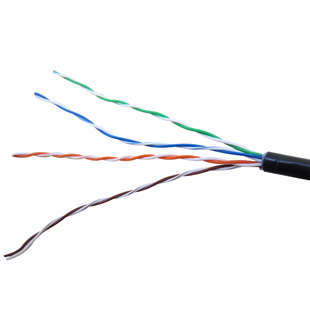 工程专用超五类网线黑皮室外阻水网线 强抗拉防鼠咬 防水300米/卷