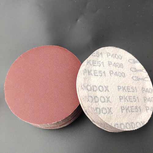 PKE5寸砂纸片 植绒打磨片自粘圆盘砂纸 磨沙纸打磨木工砂皮抛光片