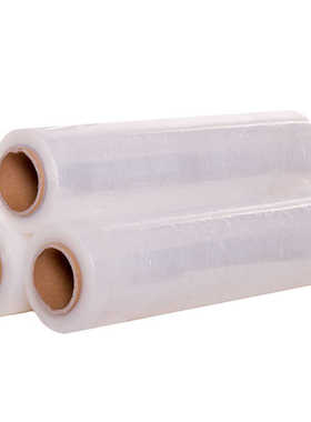 缠绕膜打包膜黑色包装膜50cm宽透明PE拉伸膜工业用保鲜膜保护膜