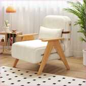 折叠实木沙发床沙发客厅可折叠两用单人日式 多功能小户型原木可躺