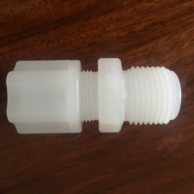 耐强酸公英制PVDF塑胶卡套接头 外丝直通  双卡套 G PT NPT螺纹
