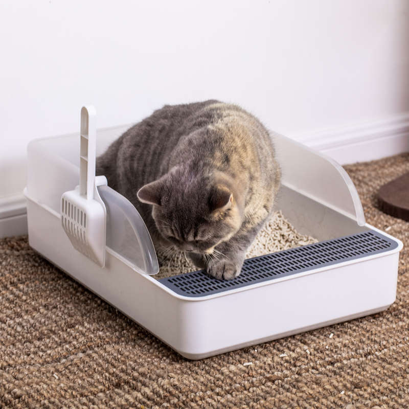 防猫砂外溅半封闭式猫砂盆可拆卸猫砂盆猫咪大小号塑料猫厕所