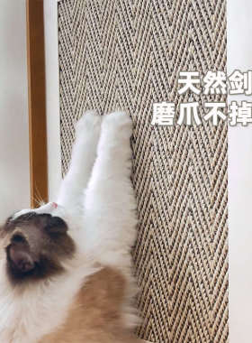 猫咕哩装饰画猫抓板剑麻立式墙贴耐抓耐磨猫咪磨爪板贴墙猫爪板