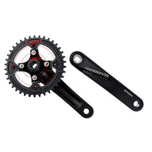 prowheel浩盟山地自行车方孔曲柄104BCD牙盘正负齿单盘脚蹬踏板杆