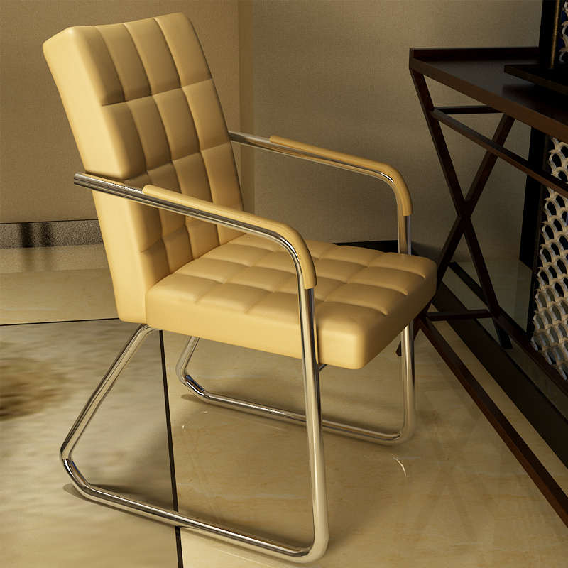 电脑椅家用弓形办公椅子现代简约皮革会议职员椅学生宿舍椅靠背