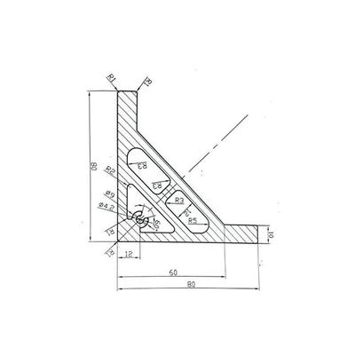 8080直角支架 铝合金支架 型材角件 角支架角码 强力型材角件角铝