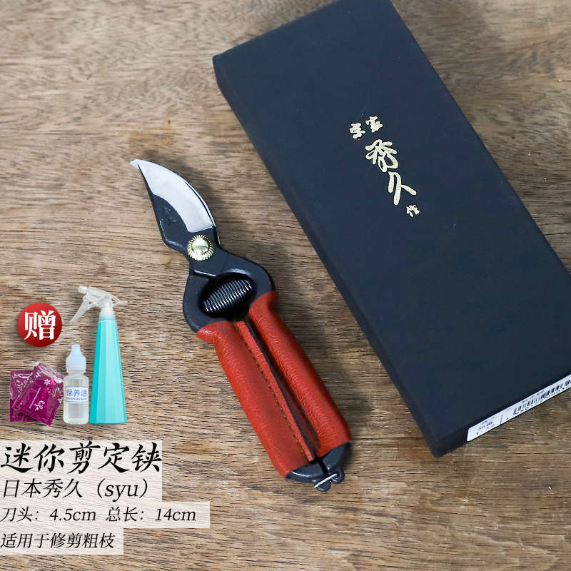 小原剪工具流进口不锈钢冈修枝剪刻字剪刀恒花艺插花坊花日本池
