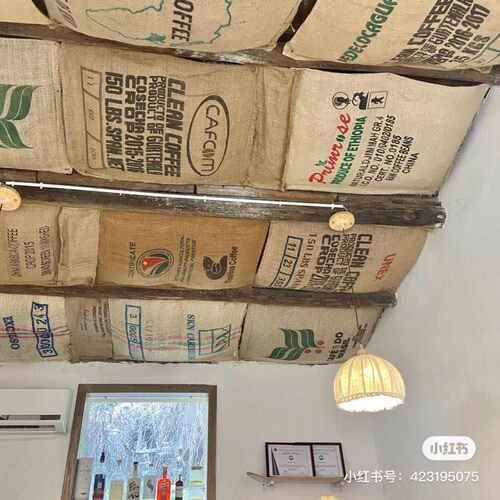 咖啡麻袋咖啡生豆麻包袋咖啡店网红打卡破店装饰咖啡豆麻布袋