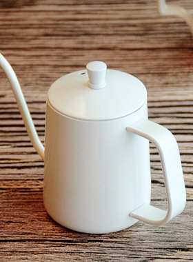 手冲咖啡壶挂耳不锈钢白色简约细口壶V60陶瓷滤杯分享壶 手冲套装