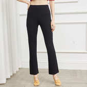 舞蹈练功裤 黑色显瘦 直筒微喇女现代古典舞训练形体服瑜伽跳舞服装