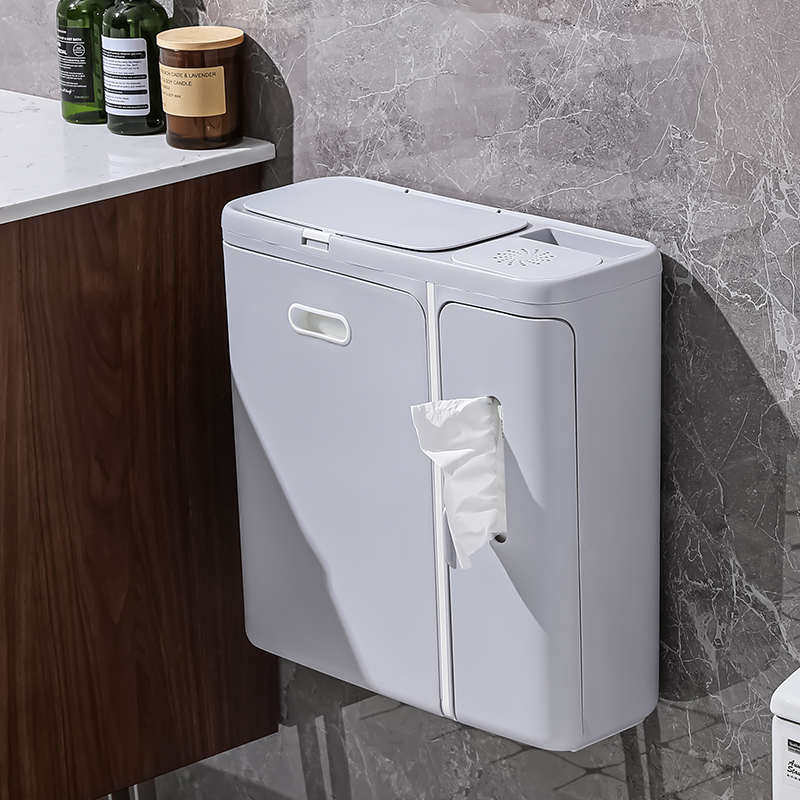 垃圾桶厕所卫生间带盖家用厨房壁挂式收纳纸篓挂壁防臭拉圾筒创意,家庭/个人清洁工具,垃圾桶,淘宝优惠券,粉丝福利购,淘宝优惠卷