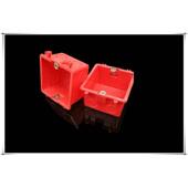 86型暗装 底盒开关面板接线盒二联三联拼装 通用PVC阻燃红色底盒