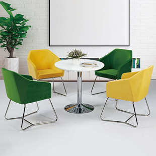 一桌四椅简约现代接待洽谈休闲桌椅组合咖啡店圆形餐桌阳台小茶几