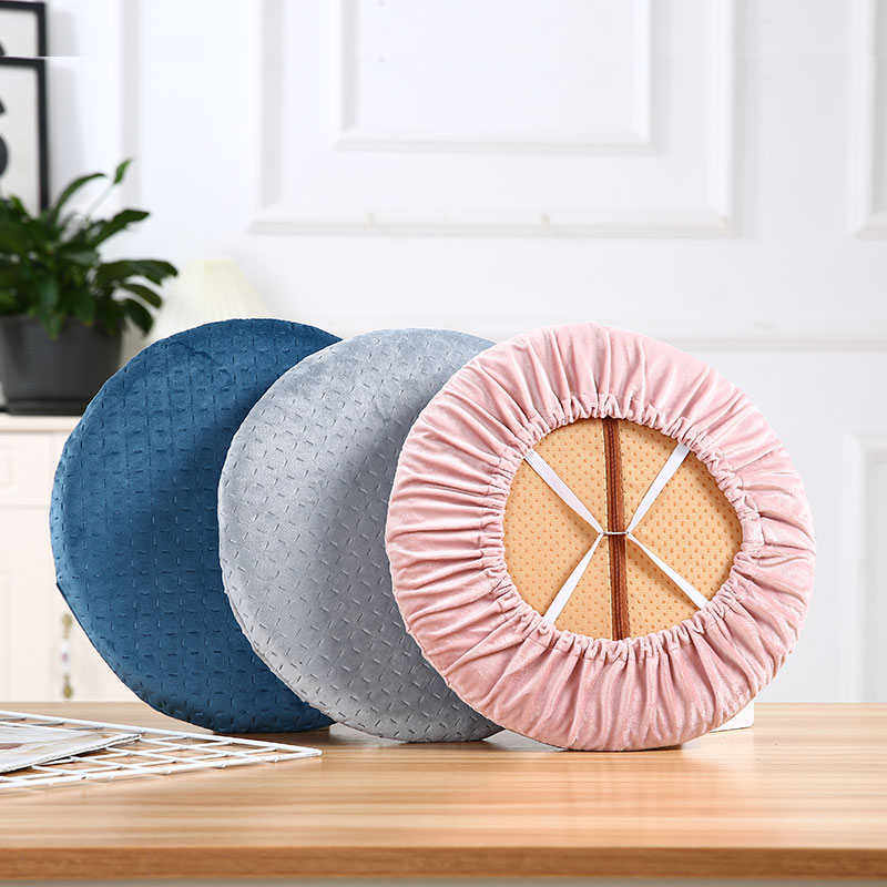 秋冬季记忆棉圆形坐垫小圆凳子套罩办公室学生椅子垫屁股垫座垫子,居家布艺,椅垫,淘宝优惠券,粉丝福利购,淘宝优惠卷