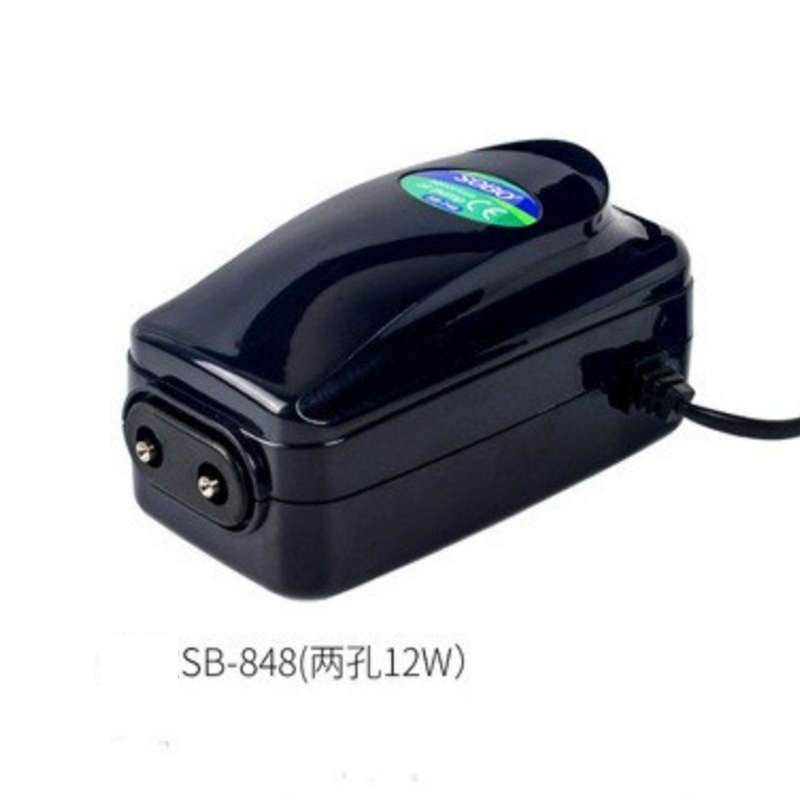 松宝氧气泵8W SB-748/848 超静音增氧泵鱼缸氧气泵可调节增氧机