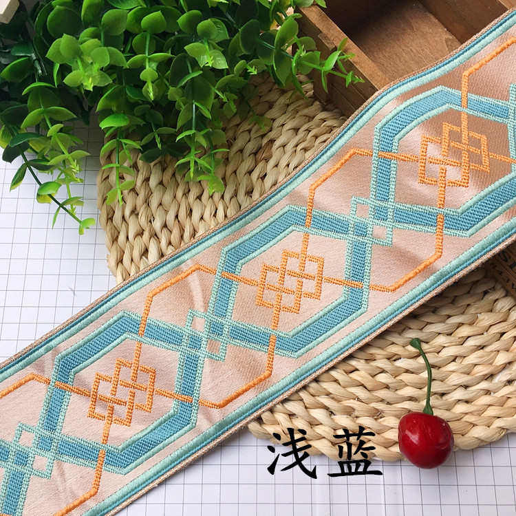 新品9cm宽民族棱型织带手工艺服饰提花窗帘布桌布花边刺绣辅料