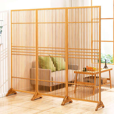 木马人屏风隔断栏栅格入户玄关客厅进门新中式非实木轻奢创意日式