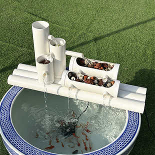 鱼缸过滤器循环净水系统室外瓷缸水管养鱼静音不插电全自动增设备