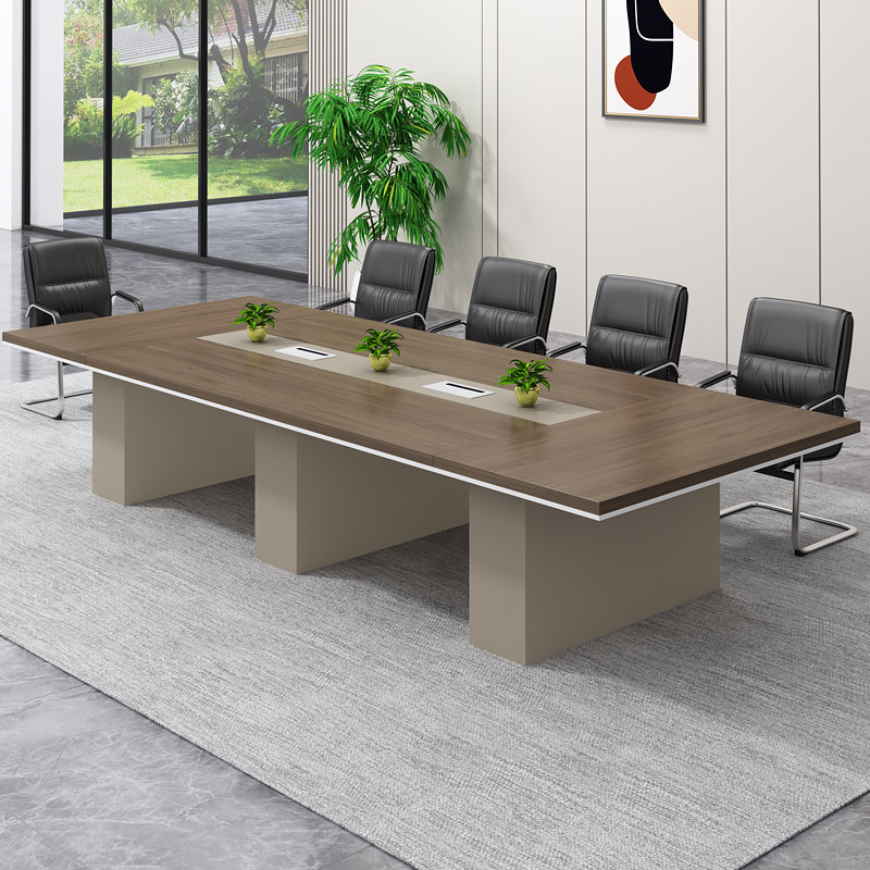 会议桌子长条桌简约现代长方形培训桌椅办公室桌椅组合会议室长桌