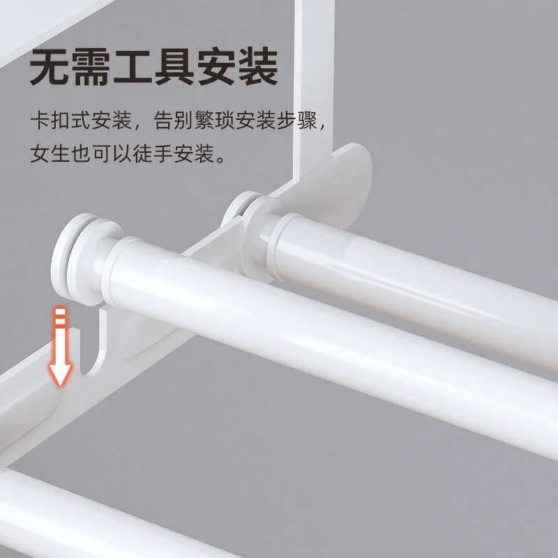 鞋柜收纳分层隔板可伸缩鞋架分割层柜内下挂式省空间置物收纳神器,收纳整理,鞋子收纳架,淘宝优惠券,粉丝福利购,淘宝优惠卷