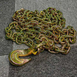 叉车起重钢链条金色弯钩吊链飞机链卡链吊勾大梁校正钣金链条抓钩