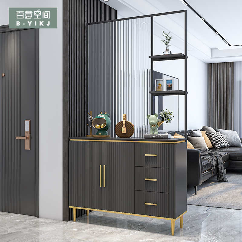 进门玄关柜鞋柜一体轻奢客厅入户隔断现代简约屏风装饰柜置物柜