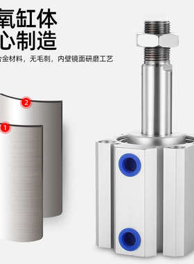 SDA气缸SDAS薄型气缸大推力小型气动32/40/63/80/100-20X25X30X