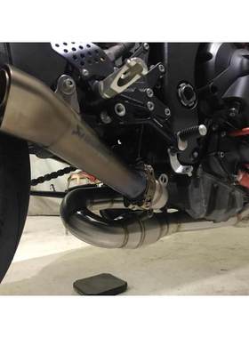 摩托车跑车改装Z750Z800中段ZX6R-10R不锈钢镀蓝回旋弯管炸街排