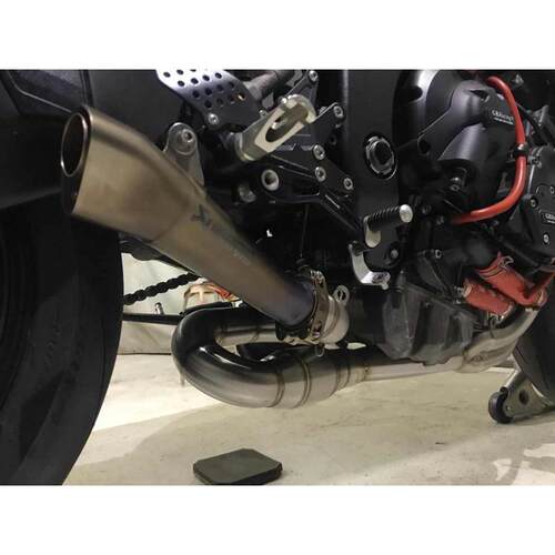 摩托车跑车改装Z750Z800中段ZX6R-10R不锈钢镀蓝回旋弯管炸街排