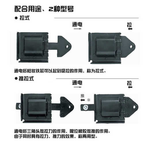 电磁铁 推拉式220V吸力1.5kg 强力 小型 交流牵引电磁铁 SA-2502
