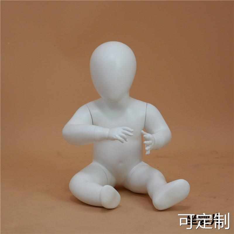 儿童模特服装小孩道具婴儿假人体哑白烤漆高质量玻璃钢童装展示