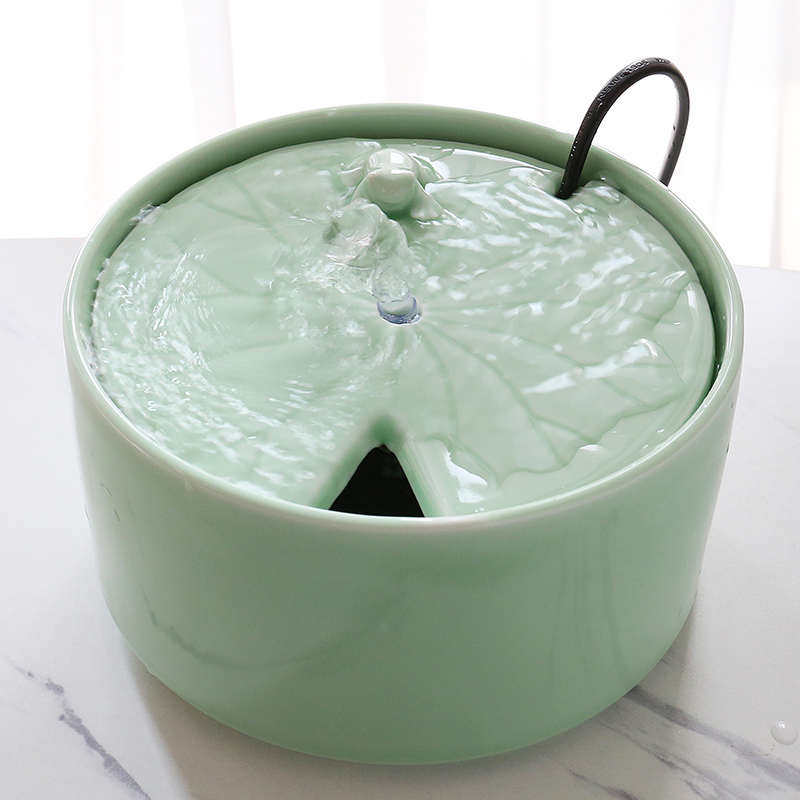 猫咪饮水机自动循环陶瓷静音喷泉流动喝水神器狗狗泰迪宠物喂水器