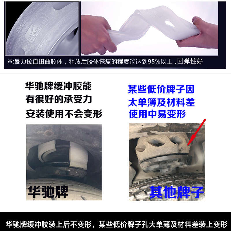 适用纳智捷U6 锐3 大7 纳5 优6 汽车减震器缓冲胶避震改装弹簧