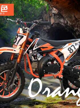 49cc迷你越野摩托车儿童燃油机车山地沙滩车小型四冲两轮竞技趴赛