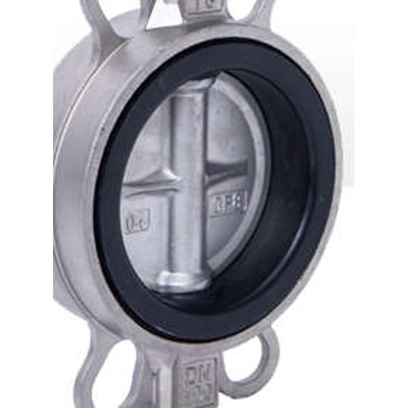 对夹气动d671x200-/不锈钢30416p密封f对蝶阀 蝶阀dn50 软夹-气动