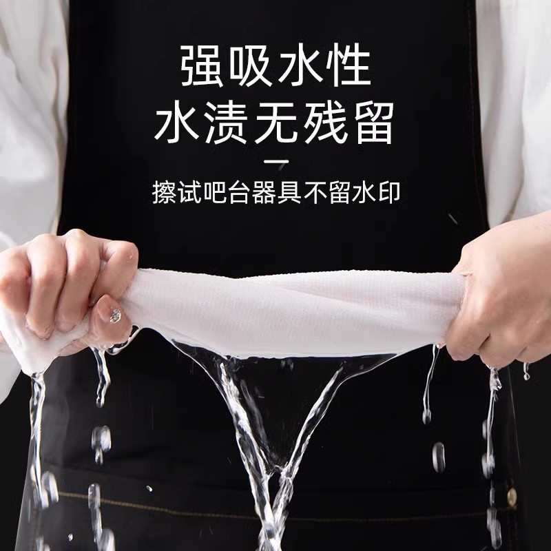 抹布厨房专用擦碗布白色毛巾吸水布不易掉毛碗盘子擦干餐具打干