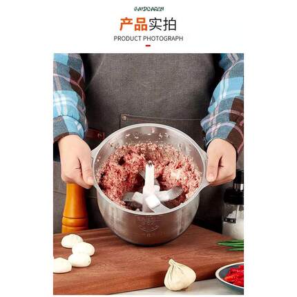 绞机家用动多功能蒜不锈肉钢碎菜小型打肉馅搅拌大容量泥料理电器