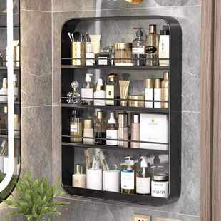 厨房置物架壁挂调料架子免打孔多层加高窄款油盐酱醋瓶佐料收纳柜