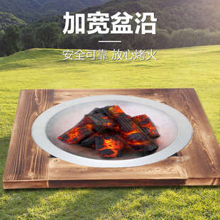 火盆烤火盆取暖炉子烧烤炉户外室内烤架搬家碳火煮茶炉 木炭老式
