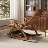 躺椅摇摇椅折叠午休家用阳台休闲靠背椅懒人逍遥椅大人躺坐两用椅