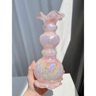 粉色筒子花瓶手工白菜花瓶家居好物客厅摆件卧室摆件桌面简约花瓶