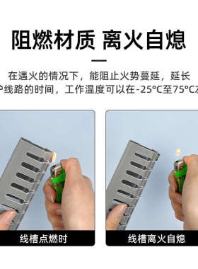 PVC阻燃工业塑料卡线槽控制柜走线槽配电明装行理线槽 整箱发货