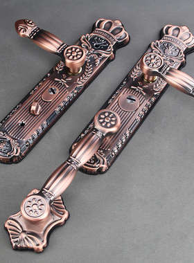 别墅对开门锁双开门不锈钢拉手 816A-88长款304红古铜门把手C级锁