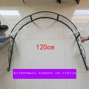 欧式花园室外铁艺拱门窗户壁挂拱形种花架子铁线莲支架植物爬藤架