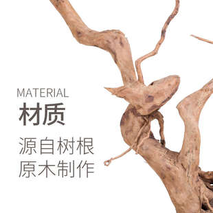 REPTIZOO爬宠箱造景爬虫蜥蜴睫角守宫树栖变色龙陆龟树根饲养箱