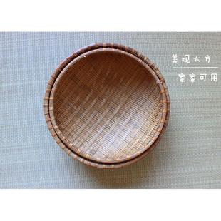 大号编织竹筛筐子菜蓝竹制水果沥水篮筛子竹簸箕竹制品竹编框子