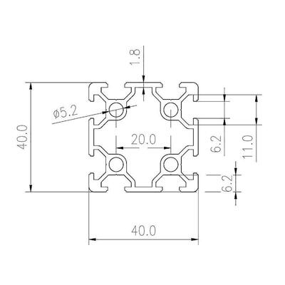 4040双槽欧标铝型材 8槽40型材 欧标40双槽40S型材双槽40欧标型材