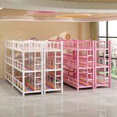 幼儿园床午睡床辅导班双层上下床铺午托铁艺儿童床小学生托管班床